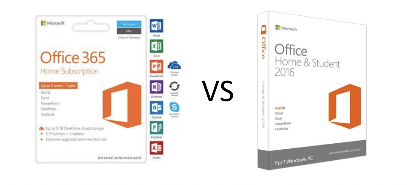 office 365 vs office 2016