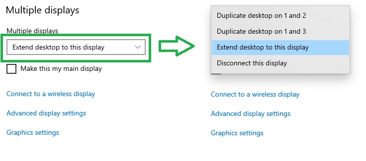 extend desktop display