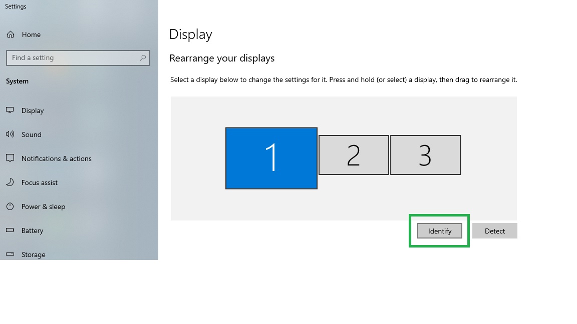 open display settings